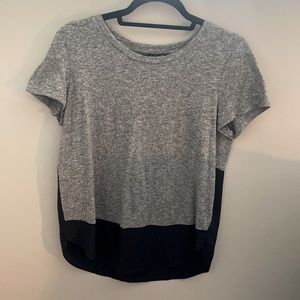 Express Grey T-Shirt with Mesh Detailing